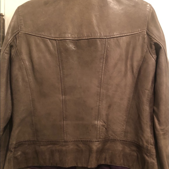 Cole Haan gray leather jacket - Picture 5 of 11